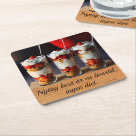 Underlägg — Nyttig kost スクエアペーパーコースター