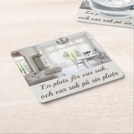 Underlägg — Ordning & reda スクエアペーパーコースター