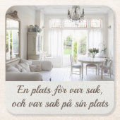 Underlägg — Ordning & reda スクエアペーパーコースター (正面)