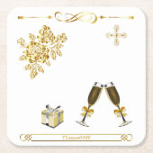 Underlägg — Party スクエアペーパーコースター (正面)