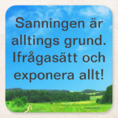 Underlägg — Sanningen スクエアペーパーコースター (正面)