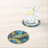 Underlägg — Sweden, moose ラウンドペーパーコースター (インサイチュ)