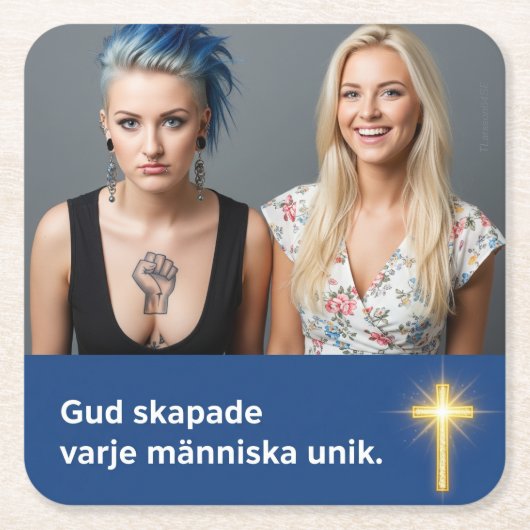 Underlägg — Unik スクエアペーパーコースター (正面)