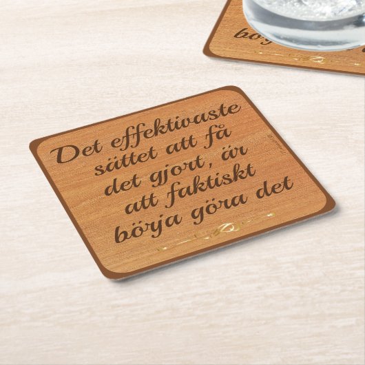 Underlägg — Uträtta スクエアペーパーコースター (アングル)