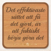 Underlägg — Uträtta スクエアペーパーコースター (正面)