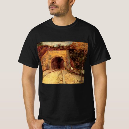 Underpass Viaductの車道Vincent vanゴッホ Tシャツ (正面)