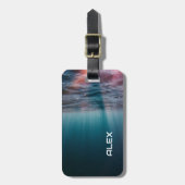 Undersea Light View -海深度テクスチャ ラゲッジタグ (正面縦)