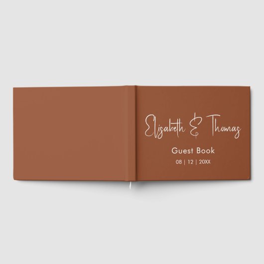 Understated modern elegant simple guest book ゲストブック (全面)