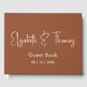 Understated modern elegant simple guest book ゲストブック (正面)