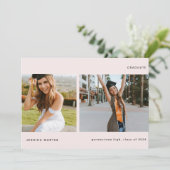 Understated Two-Image Graduation Notification 招待状 (スタンド正面)