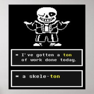 Undertale - Sans Skeleton - Undertale ポスター