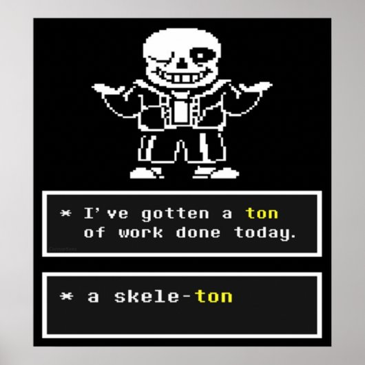 Undertale - Sans Skeleton - Undertale ポスター (正面)