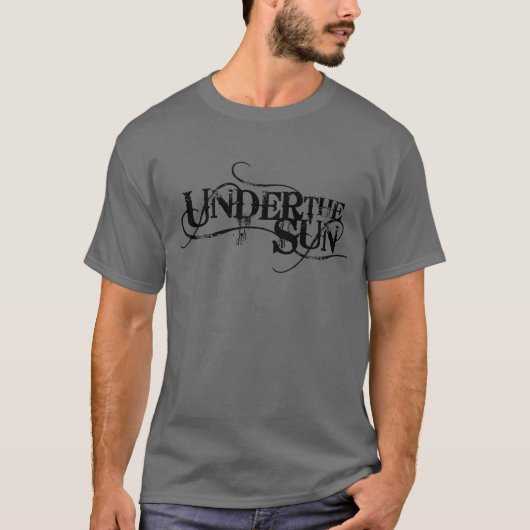 UnderTheSun -人のダークグレーのティー Tシャツ (正面)