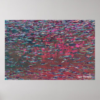 Underwater Abstract - Piece 7 (Watercolor) ポスター