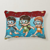 Underwater Adventure with Friends アクセントクッション (正面)