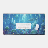 Underwater Alien City デスクマット (キーボード&マウス)