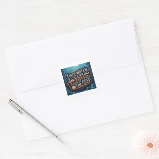 Underwater Archaeology スクエアシール (封筒)