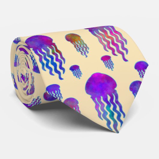 Underwater Dancing Rainbows Silk ネクタイ (ロール)