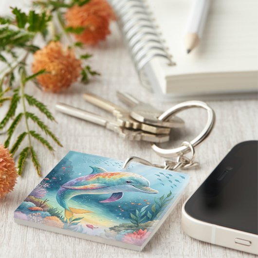 Underwater Dolphin キーホルダー (正面右)