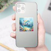 Underwater Dolphin シール (スマートフォン)