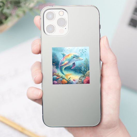 Underwater Dolphin シール (スマートフォン)