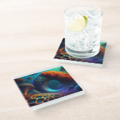 Underwater Fractal Landscape ガラスコースター (アングル)