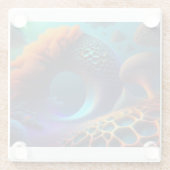 Underwater Fractal Landscape ガラスコースター (裏面)