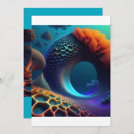 Underwater Fractal Landscape 招待状 (正面/裏面)