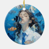 Underwater Girl Ceramic Ornament セラミックオーナメント (裏面)