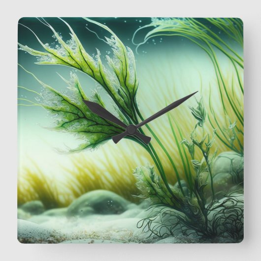 Underwater Majesty スクエア壁時計 (正面)