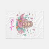 Underwater Mermaid Blanket フリースブランケット (正面(横))