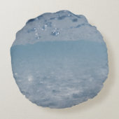 Underwater Ocean Sparkles 1 ラウンドクッション (裏面)