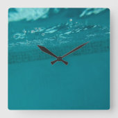 Underwater Pool Glam 2 スクエア壁時計 (正面)