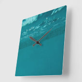 Underwater Pool Glam 2 スクエア壁時計 (傾斜)