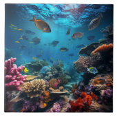 Underwater Scene Ceramic Tile タイル (正面)
