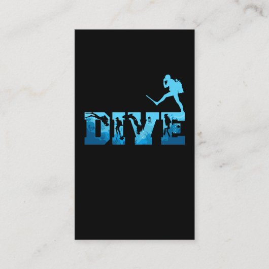 Underwater Scuba Diving Men Scuba Diver 名刺 (正面)