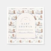 Underwater Sea Creatures Baby Shower スタンダードカクテルナプキン (正面)