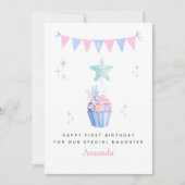 Underwater Sea Daughter 1st Birthday Card カード (正面)