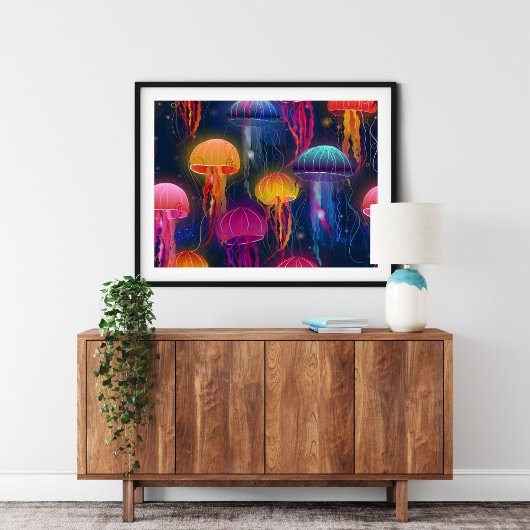 Underwater Sea Jelly Fish For Home | Canvas Print キャンバスプリント