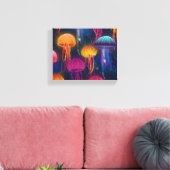 Underwater Sea Jelly Fish For Home | Canvas Print キャンバスプリント (インサイチュ (リビング))