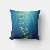 Underwater Seascape Throw Pillow Cover クッション (正面)