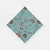 Underwater Teal Skeleton Scuba Diving Paper スタンダードランチョンナプキン (角)