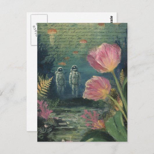 Underwater Tulip Explorers Collage ポストカード (正面/裏面)