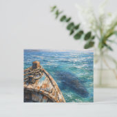 Underwater Visitor - Pastel Painting Style Art ポストカード (スタンド正面)