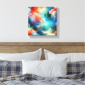 underwater watercolor キャンバスプリント (インサイチュ (寝室))