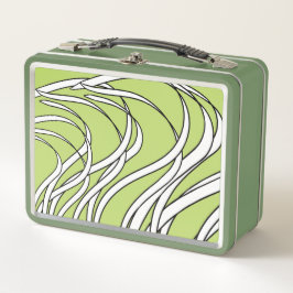 Underwater  Wave lime green メタルランチボックス