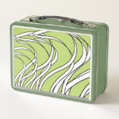 Underwater  Wave lime green メタルランチボックス (裏面)