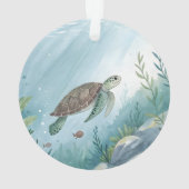 Underwater world with turtle オーナメント (裏面)