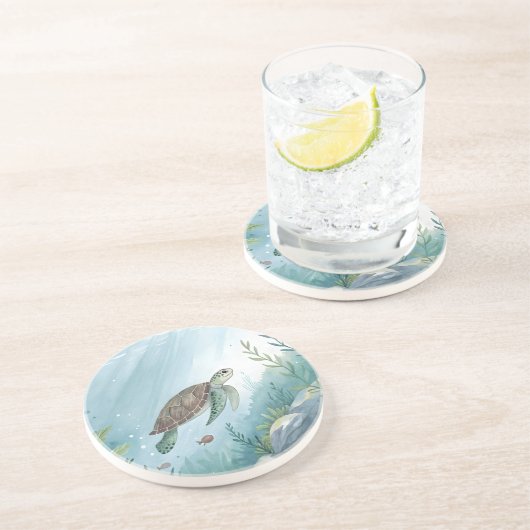 Underwater world with turtle コースター (側面)