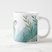 Underwater world with turtle ジャンボコーヒーマグカップ (右)